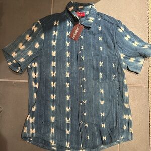 Beriqiusu indigo collection shirt Large in Dakar mudcloth